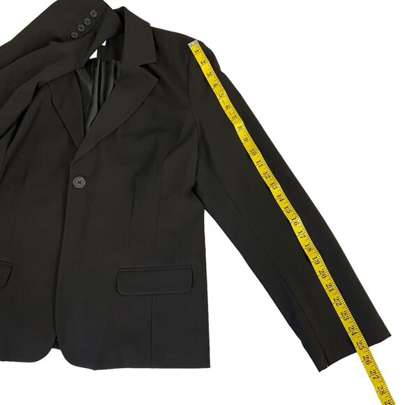 Charter Club Blazer Womens 16 Black Basic Capsule Minimalist Work Office Jacket - Picture 10 of 16